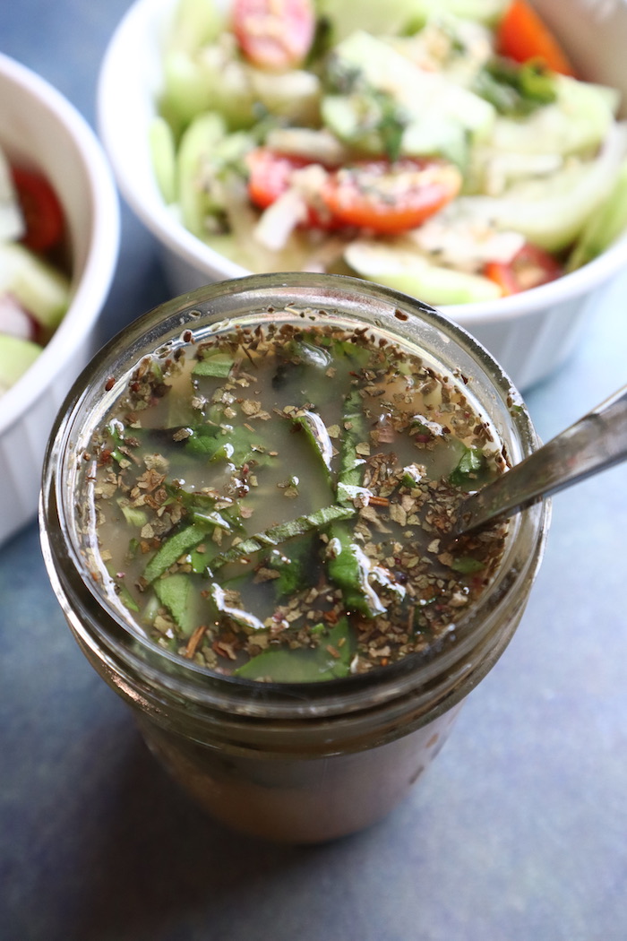 Oil Free Basil Vinaigrette