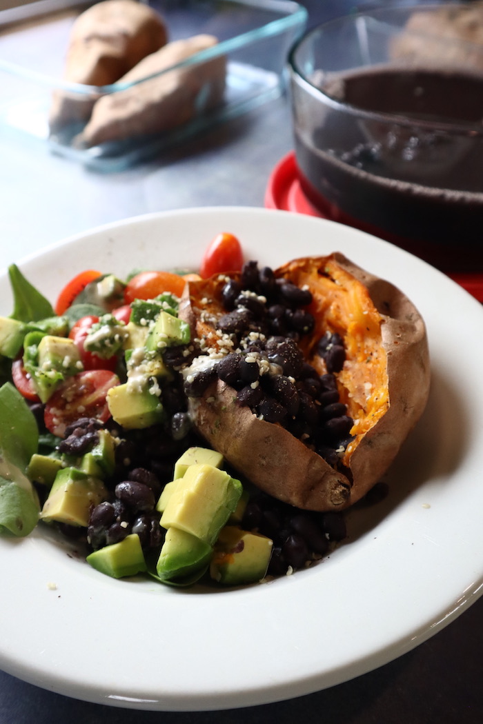 Meal Prep: Perfect Sweet Potato and Black Beans - VegInspired